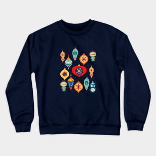 Festive vintage decoration Christmas tree ornaments illustration Crewneck Sweatshirt